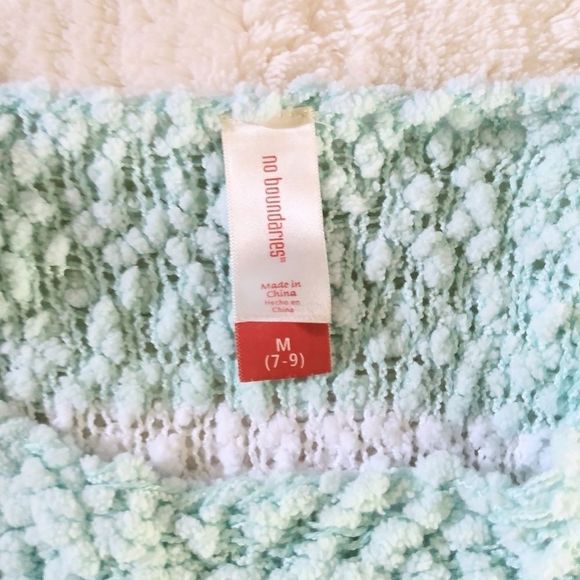 No Boundaries Women's Mint Stripe Knit Sweater Size Medium - Picture 5 of 7
